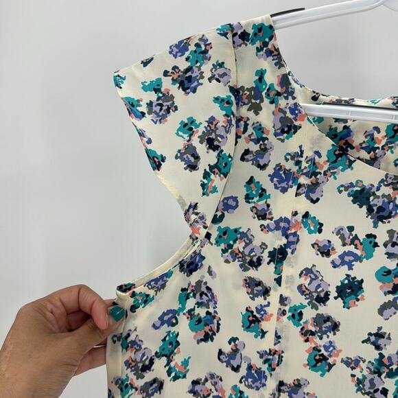 BCBGeneration Atlantis Multi shift dress cap purple floral Sleeve size S - Picture 5 of 12